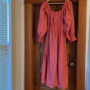 Doen Carinette Pink Puff Sleeve Dress